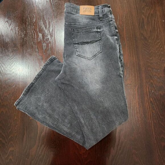 Frye Denim - Frye and co Womens High Rise Charcoal Wash Flare Jeans Black‎ Denim Sz 14